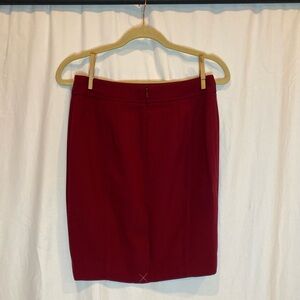 LOFT Petite Rich Red Pencil Skirt